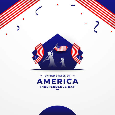 United State Of America Independence Day Background Designのイラスト素材