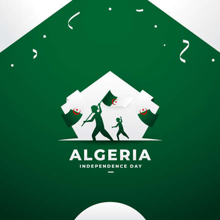Algeria Independence Day Background Designのイラスト素材