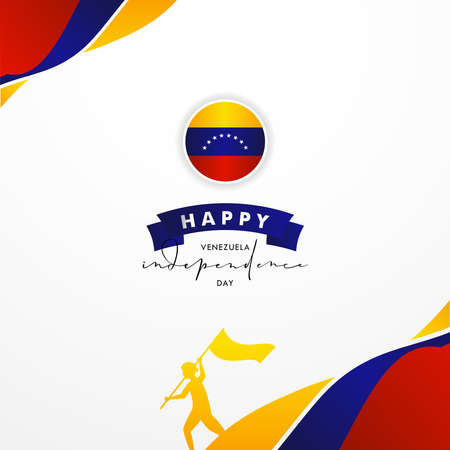 Venezuela Independence Day Background Designのイラスト素材