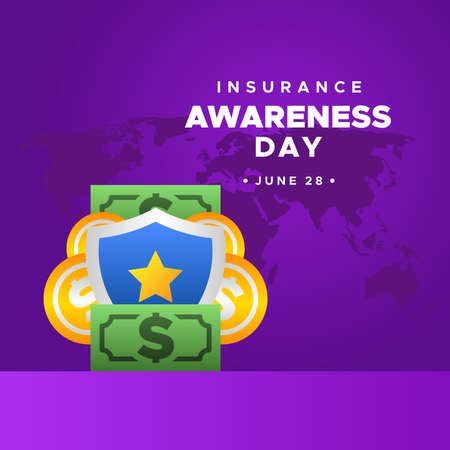 Insurance Awareness Day Background Designのイラスト素材