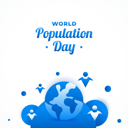World Population Day Background Designのイラスト素材