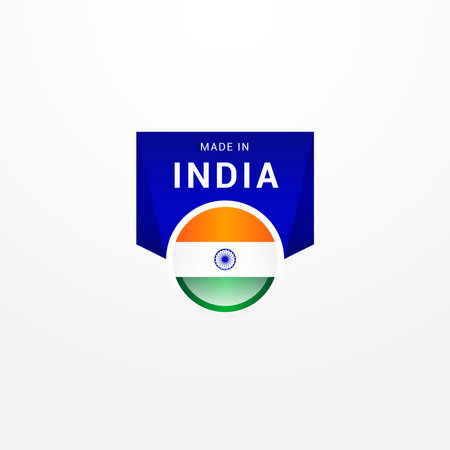 Made In India Label Vector Designのイラスト素材