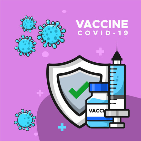 Vaccine Covid 19 For Corona virus Background Designのイラスト素材