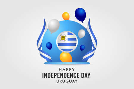 Uruguay Independence Day Background Designのイラスト素材