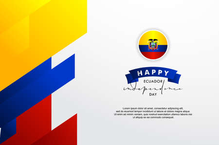 Ecuador Independence Day Background Designのイラスト素材