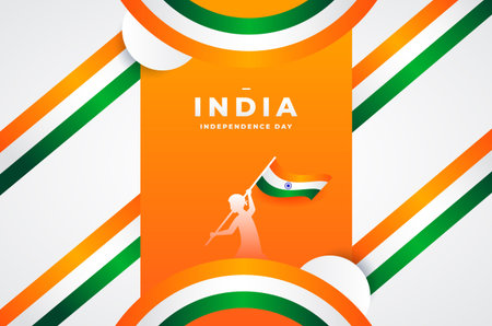 India Independence Day Background Designのイラスト素材