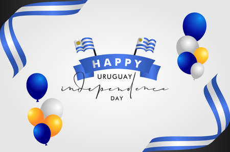 Uruguay Independence Day Background Designのイラスト素材
