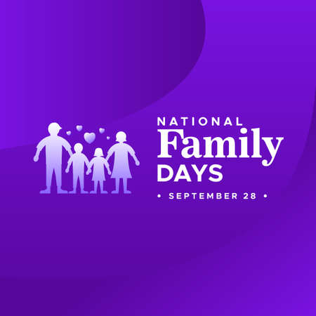 National Family Day Design Background For Greeting Momentのイラスト素材