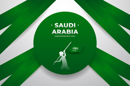 Saudi Arabia Independence Day Design Background For Greeting Momentのイラスト素材