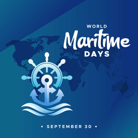 World Maritime Day Design Background For Greeting Momentのイラスト素材