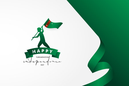 Turkmenistan Independence Day Design Illustrationのイラスト素材