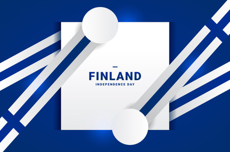 Finland Independence Day Design Background For Greeting Momentのイラスト素材