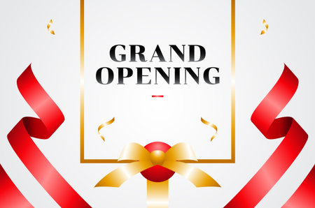 Grand Opening Design Background For Greeting Moment