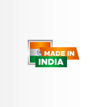 Made In India Badge Design For Greeting Productのイラスト素材