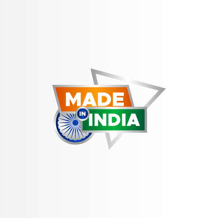 Made In India Badge Design For Greeting Productのイラスト素材