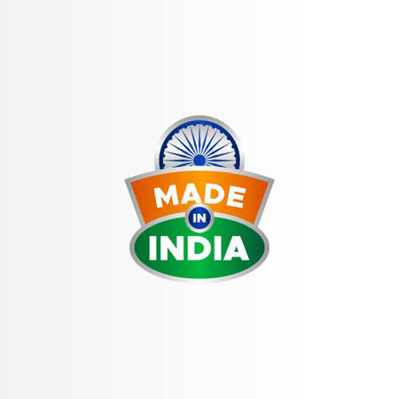 Made In India Badge Design For Greeting Productのイラスト素材