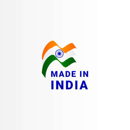 Made In India Badge Design For Greeting Productのイラスト素材