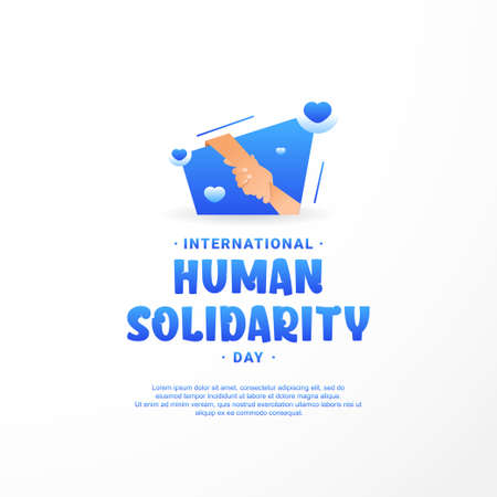 World Human Solidarity Days Design Background For Greeting Momentのイラスト素材