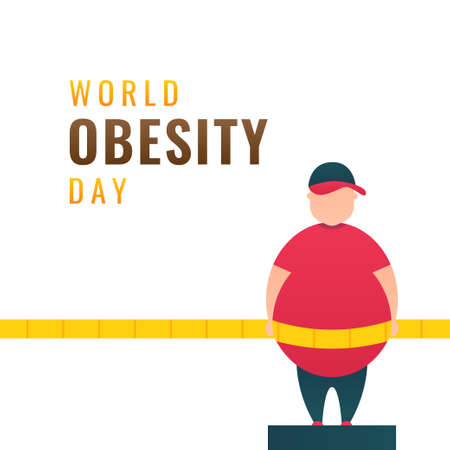 World Obesity Day Design Background For Greeting Momentのイラスト素材