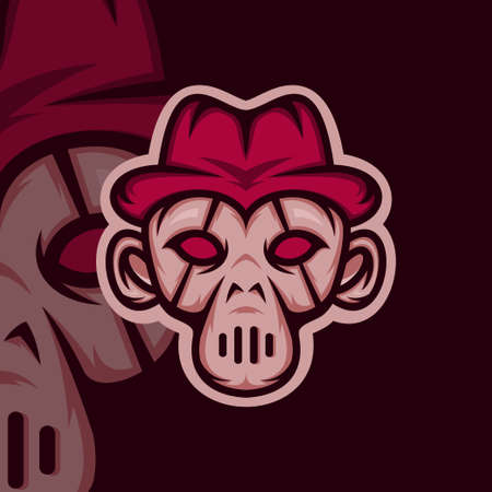 Animal character Logo Design Premium Gaming Vectorのイラスト素材