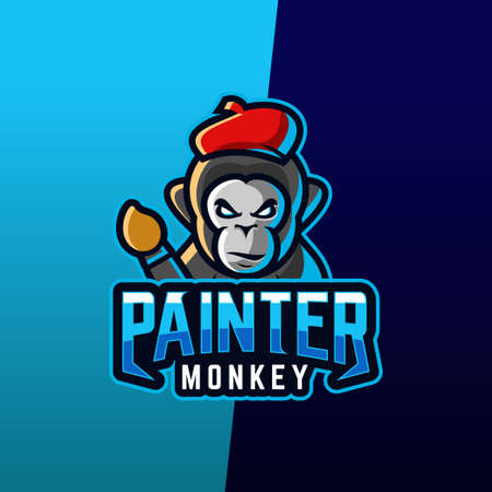 Animal character Logo Design Premium Gaming Vectorのイラスト素材