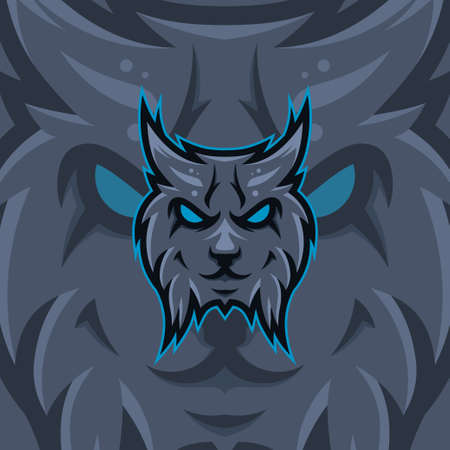 Animal character  Logo Design Premium Gaming Vectorのイラスト素材