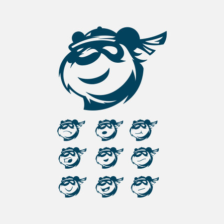 Animal character Logo Design Premium Gaming Vectorのイラスト素材