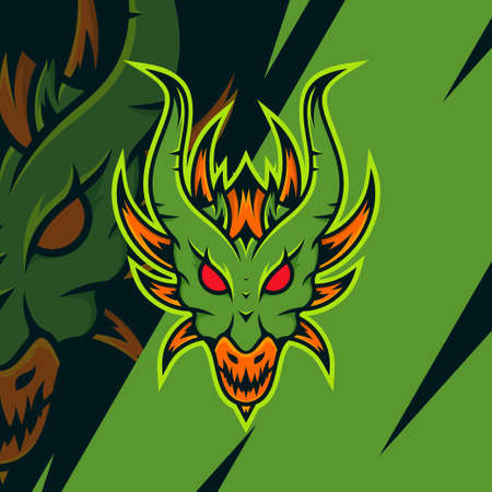 Evil character Logo Design Premium Gaming Vectorのイラスト素材