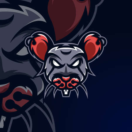 Animal character  Logo Design Premium Gaming Vectorのイラスト素材