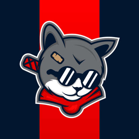 Animal Logo Design Premium Gaming Vectorのイラスト素材