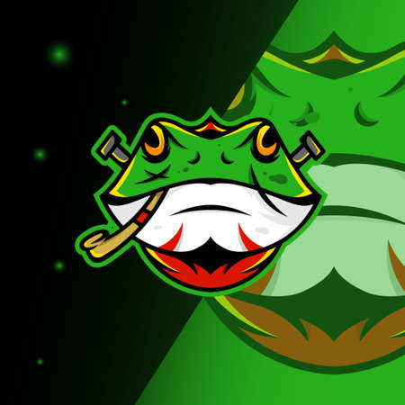 Animal character  Logo Design Premium Gaming Vectorのイラスト素材