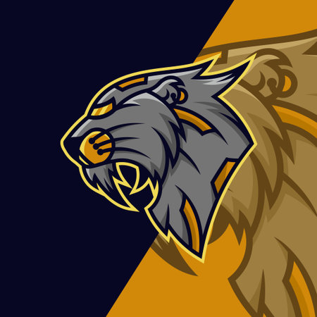 Animal character Logo Design Premium Gaming Vectorのイラスト素材