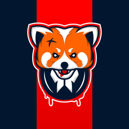 Animal character Logo Design Premium Gaming Vectorのイラスト素材