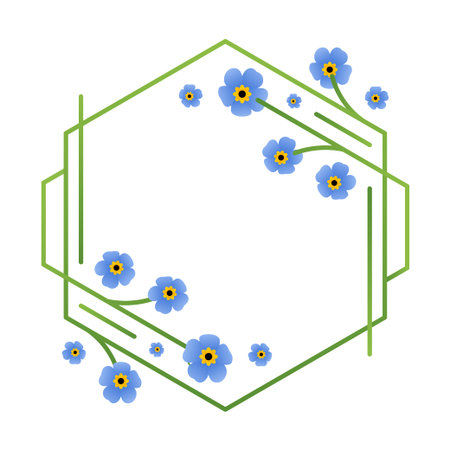 Flower Frame Element Designのイラスト素材