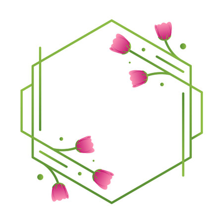 Flower Frame Element Designのイラスト素材