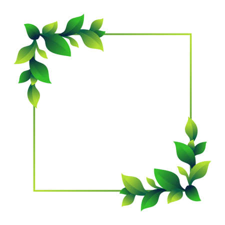Leaf Frame Element Designのイラスト素材