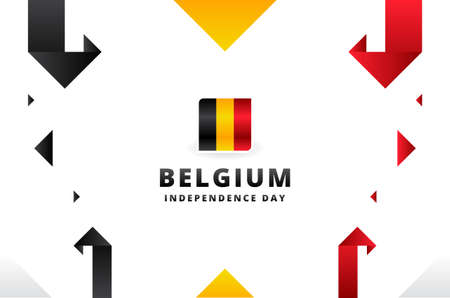 Belgium Independence Day Design Background For International Momentのイラスト素材