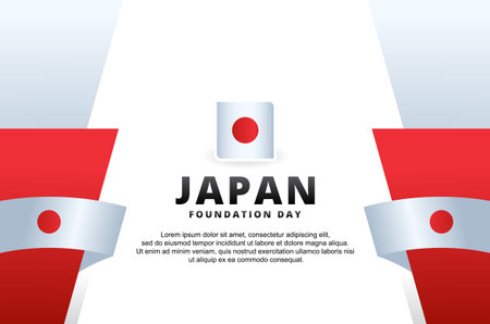 Japan Foundation Day Design Background For Greeting Momentのイラスト素材