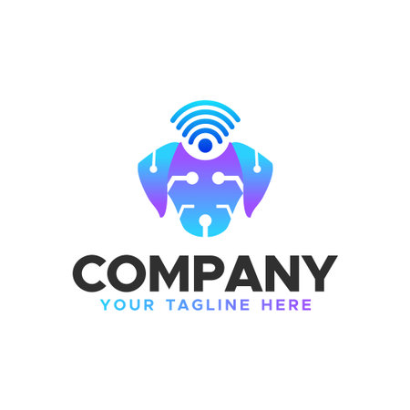 Technology Logo Company Design Vectorのイラスト素材