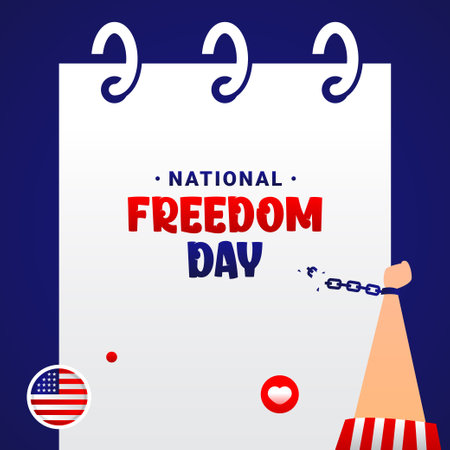 National Freedom Day Design Background For Greeting Momentのイラスト素材