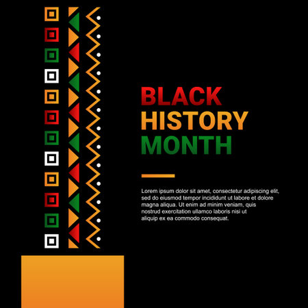 Black History Month Design Background For International Momentのイラスト素材