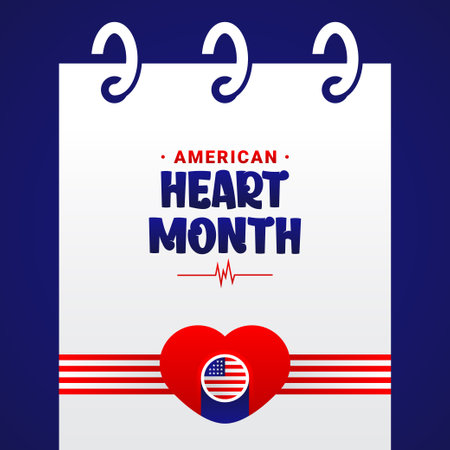 American Heart Month February Event Backgroundのイラスト素材