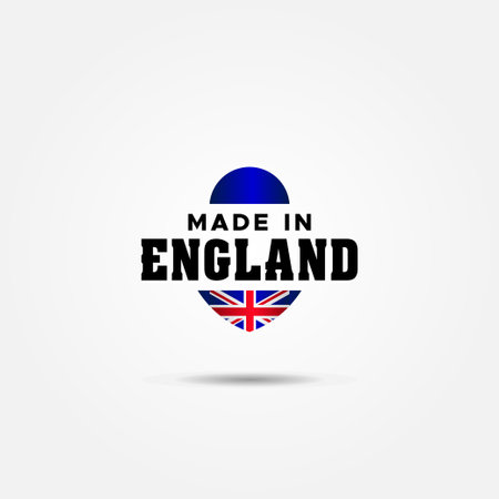 Made In England Elegant Label Product Designのイラスト素材