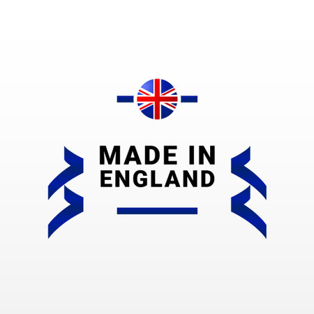 Made In England Label Product Designのイラスト素材