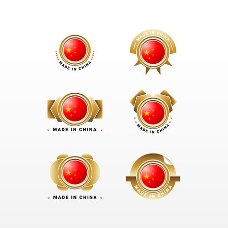 Made in China Label Luxury Designのイラスト素材