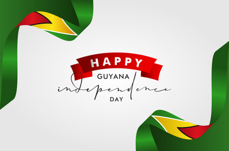 Guyana Independence Day Background Elegant Designのイラスト素材