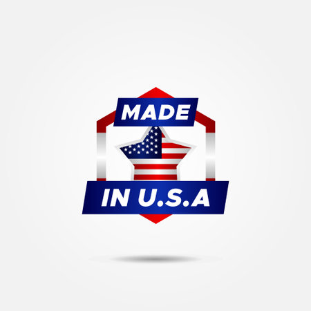 Made In USA Elegant Label Designのイラスト素材