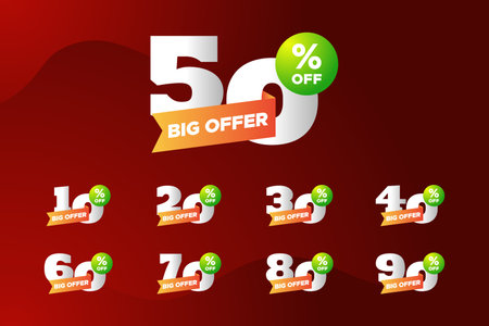 Illustration Special Sale Set Designのイラスト素材