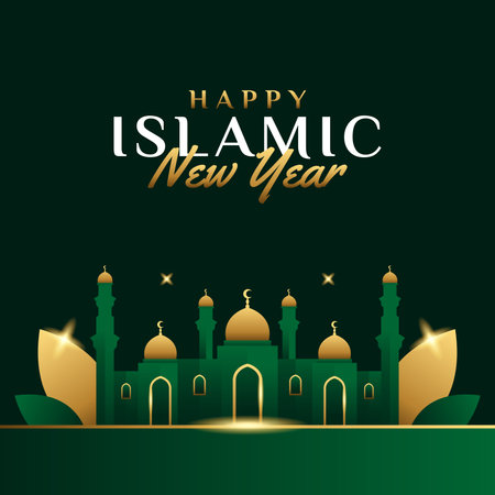 Islamic New Year Illustration eventのイラスト素材
