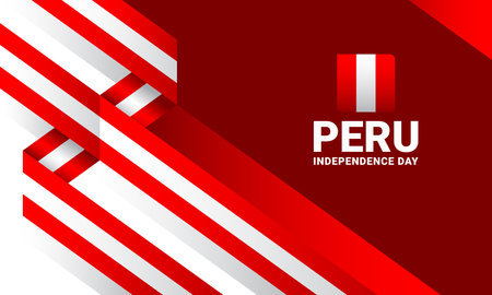 Peru Independence day event celebrate backgroundのイラスト素材